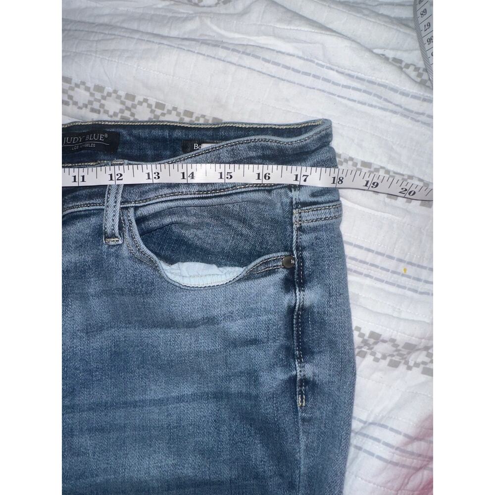 Judy Blue Boot Cut Jeans Womens 15/32 Medium Wash Raw Hem Stretch Denim - Picture 5 of 8